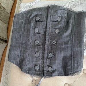 Grey Corset Top - size large